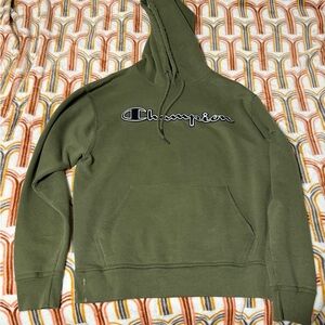 Champion Men's Olive Green Hoodie